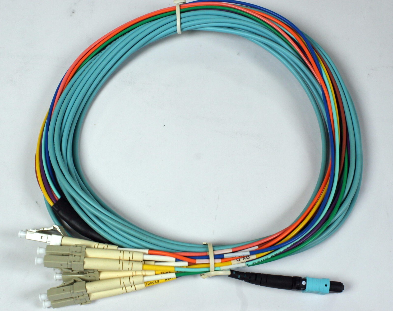 1-Meter / 3.2ft MPO/MTP to 4x LC OM3 Multimode Fiber Breakout Cable Dell 0TDNF