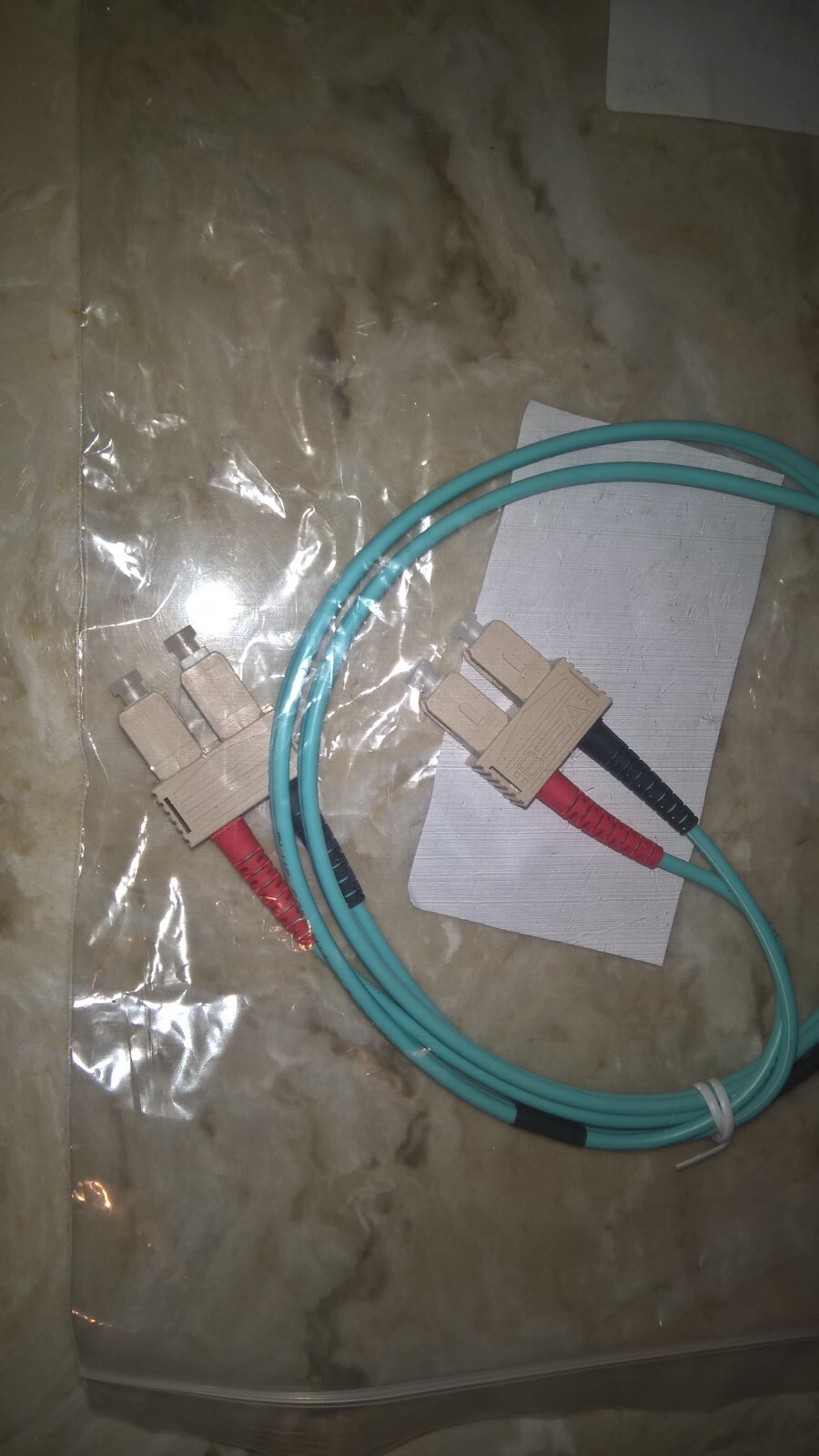 QTY AVAILABLE NEW 1m 3ft SC-SC Duplex Multimode 10GB Fiber Patch Cable Aqua SC