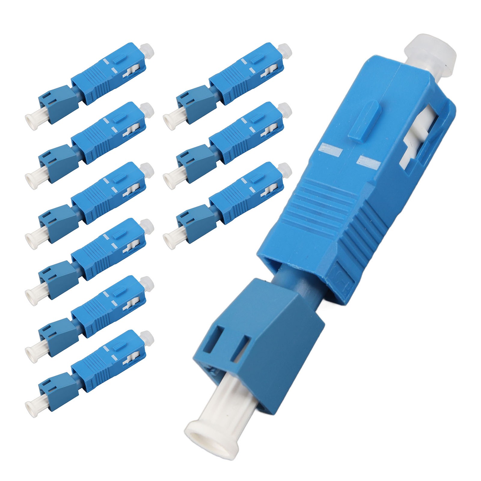 10-Pack SC To LC Fiber Optic Adapter Converter Single Mode (SC Male/LC Female)