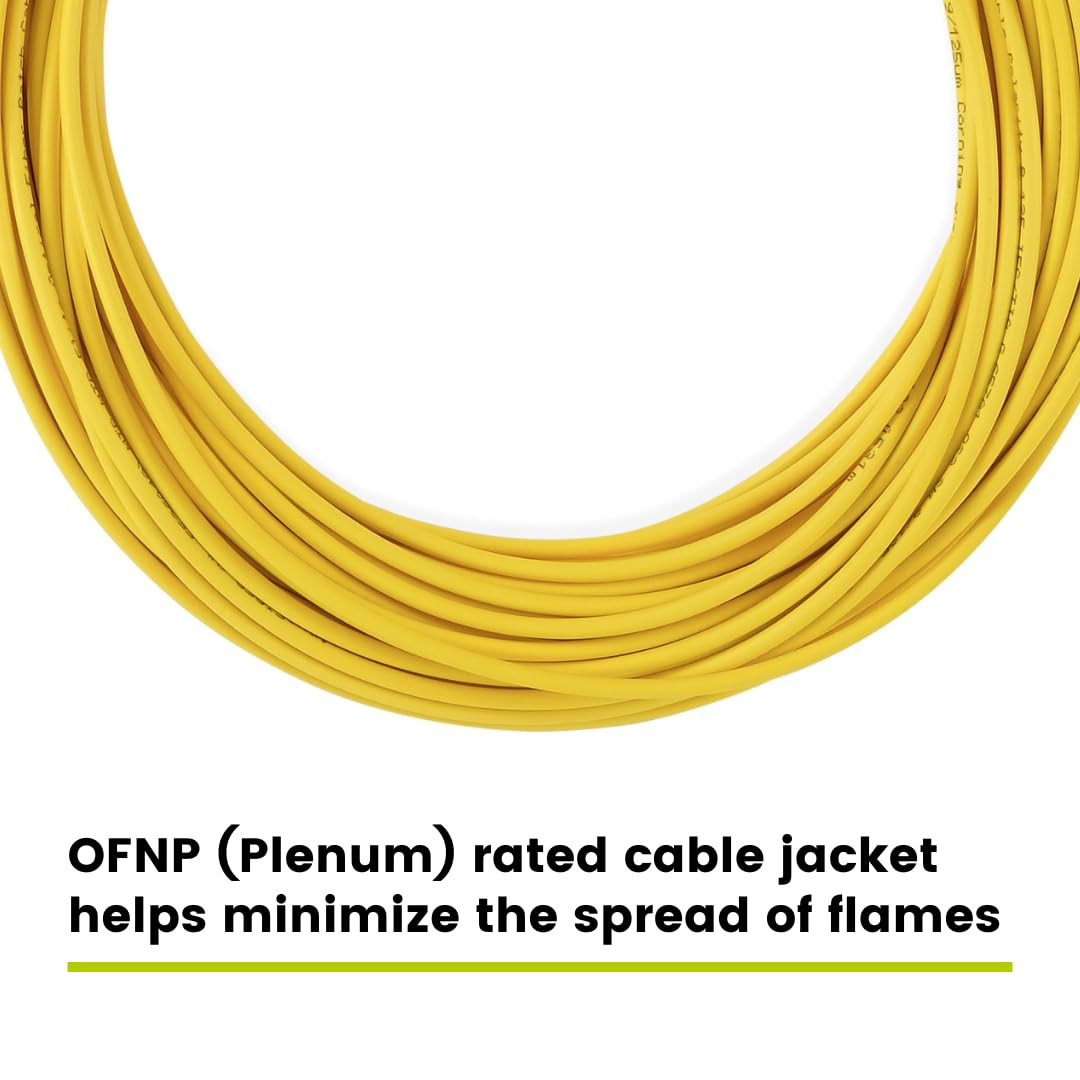 MTP/MPO Elite APC OS2 1M Fiber Cable, 12F Female-Female, Plenum Rated