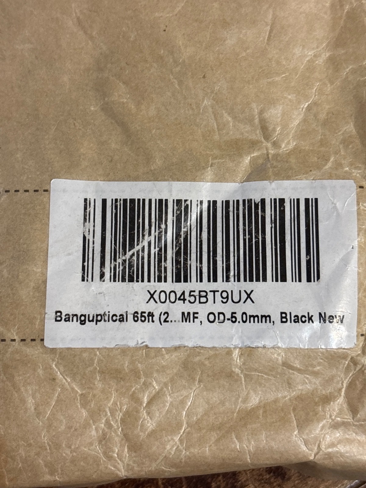 Banguptical 65′ LC/UPC-SC/UPC Duplex SM-PVC G657A2-5.0-20M open box