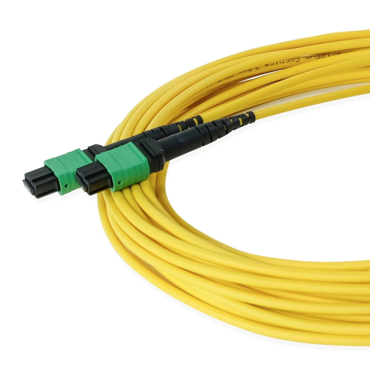 MTP/MPO Elite APC OS2 1M Fiber Cable, 12F Female-Female, Plenum Rated