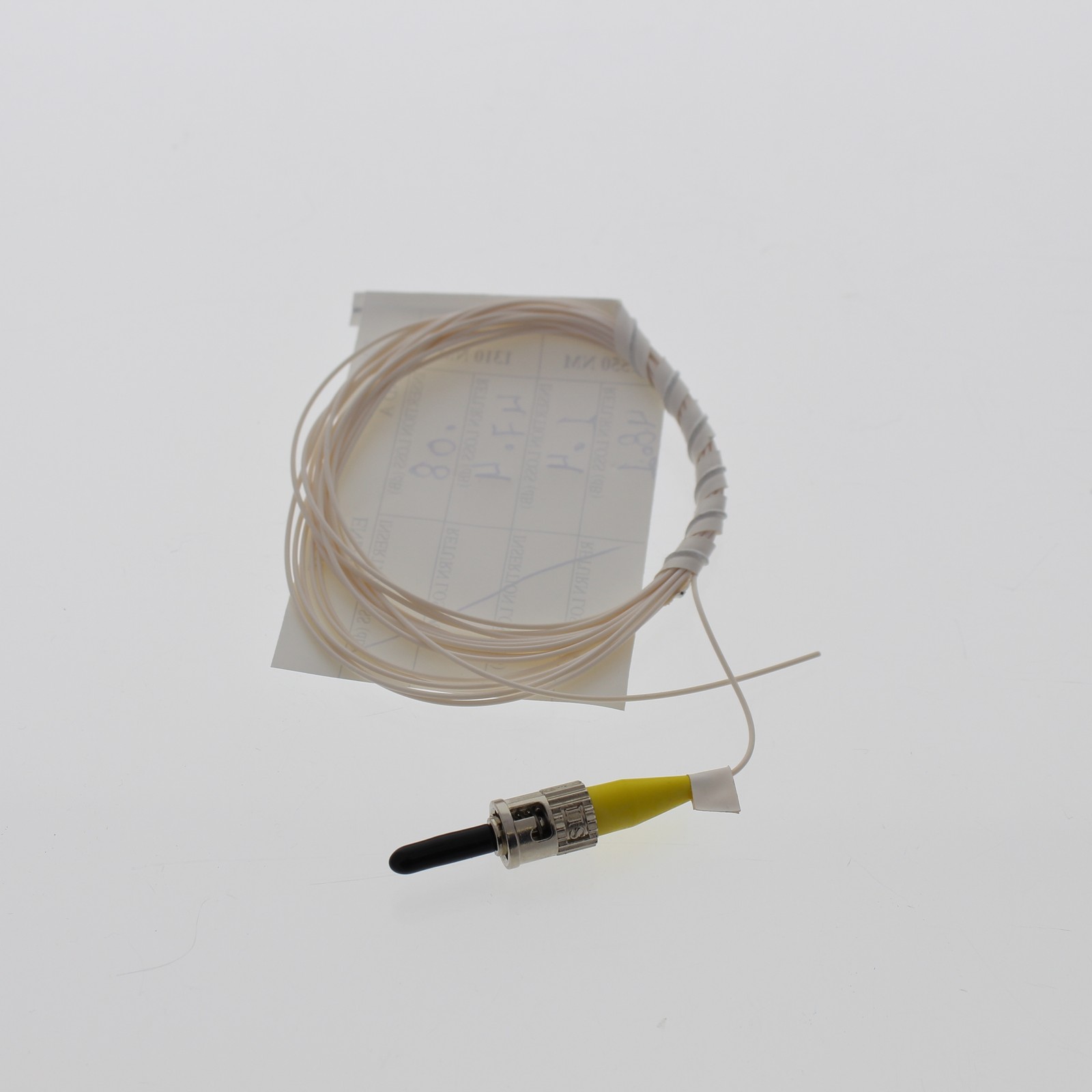 Leviton White w/ Yellow Ends Singlemode SPC Polish ST Pigtail 3Meters