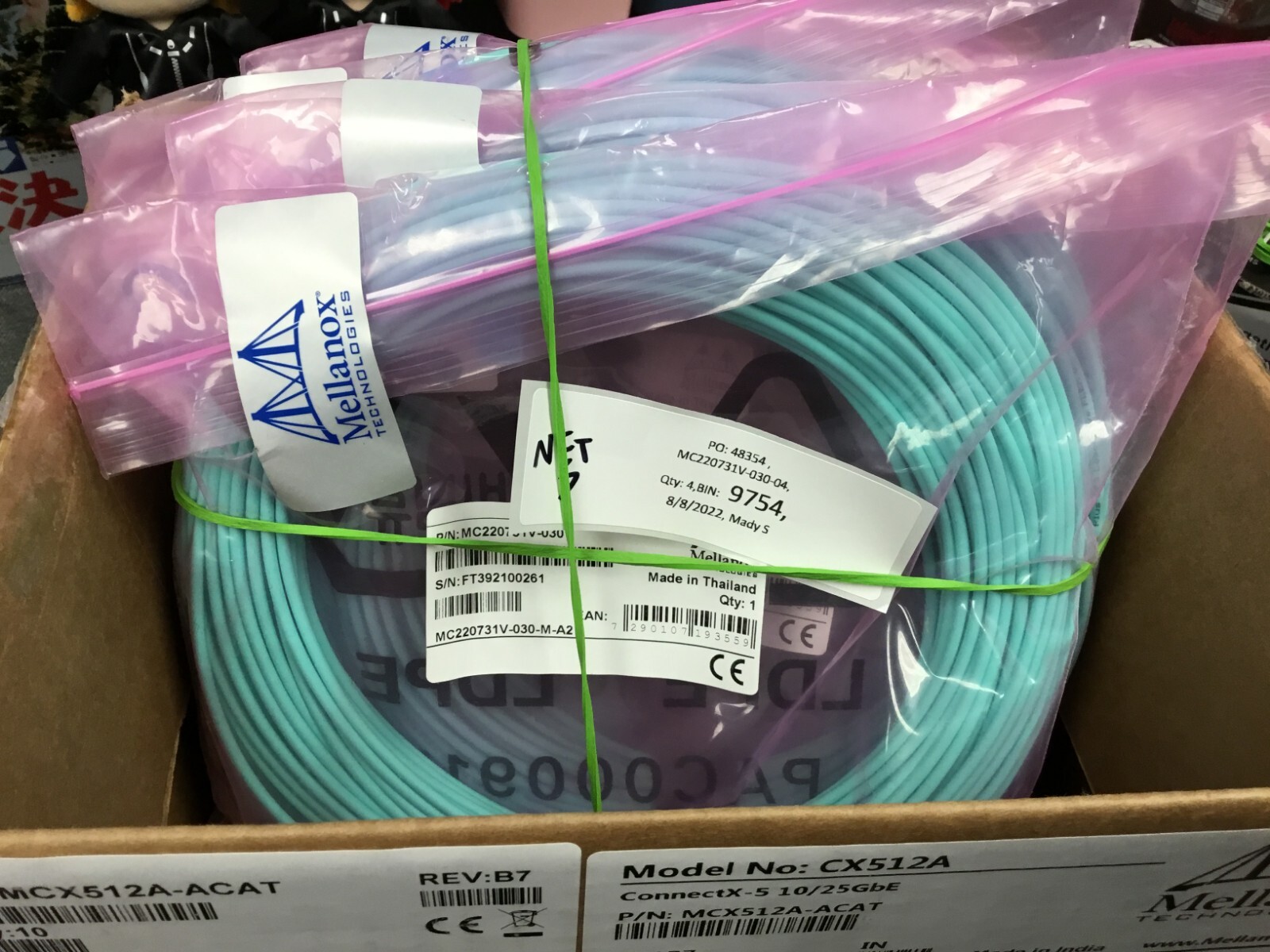 MC220731V-030 Mellanox AOC Cable VPI 56Gb/s QSFP 30m