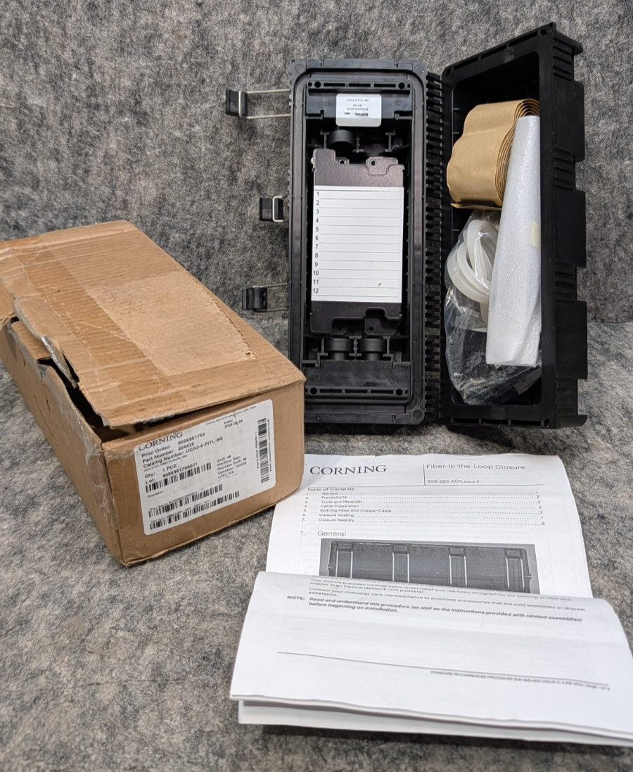 CORNING UCA3-6-FITL-BS, 404430 Fiber Optic Enclosure UCA3-6 FITL Black 🔥New🔥