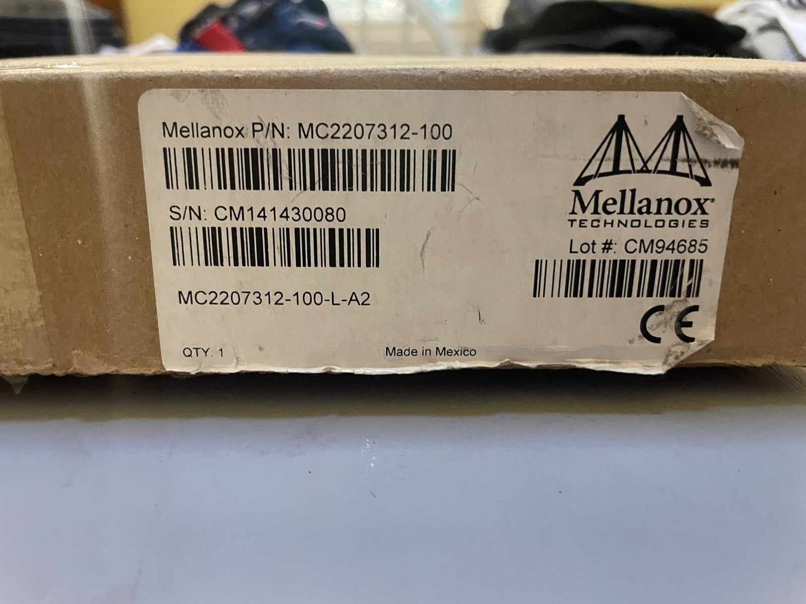 Mellanox MC2207312-100 56GB/s 100m Fiber Optic Network Cable – New in Box