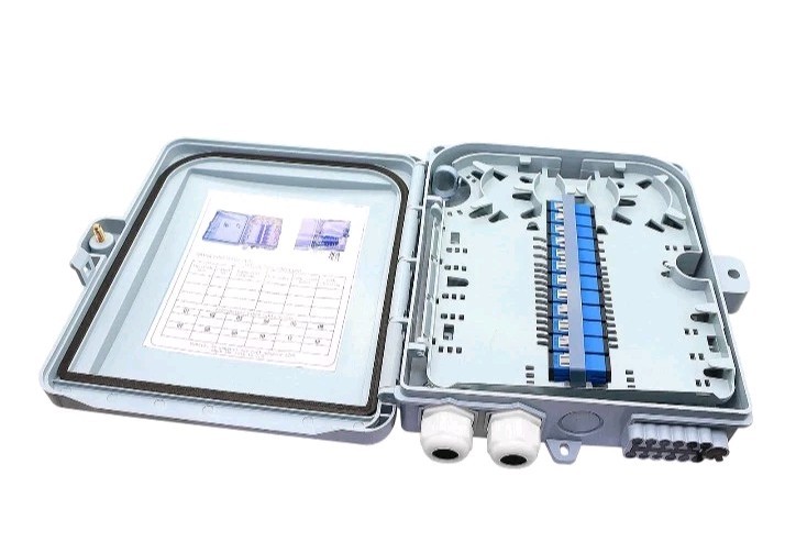 12-Core FTTH Fiber Distribution Box, IP65, 12-Port, Indoor/Outdoor Optical Fi…