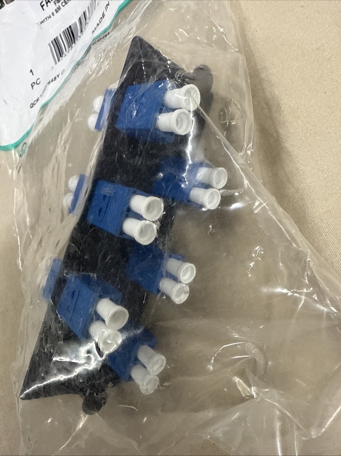 Panduit FAP6WBUDLCZ Fiber Adapter Panel W/ 6 Singlemode Ceramic Duplex Adapters
