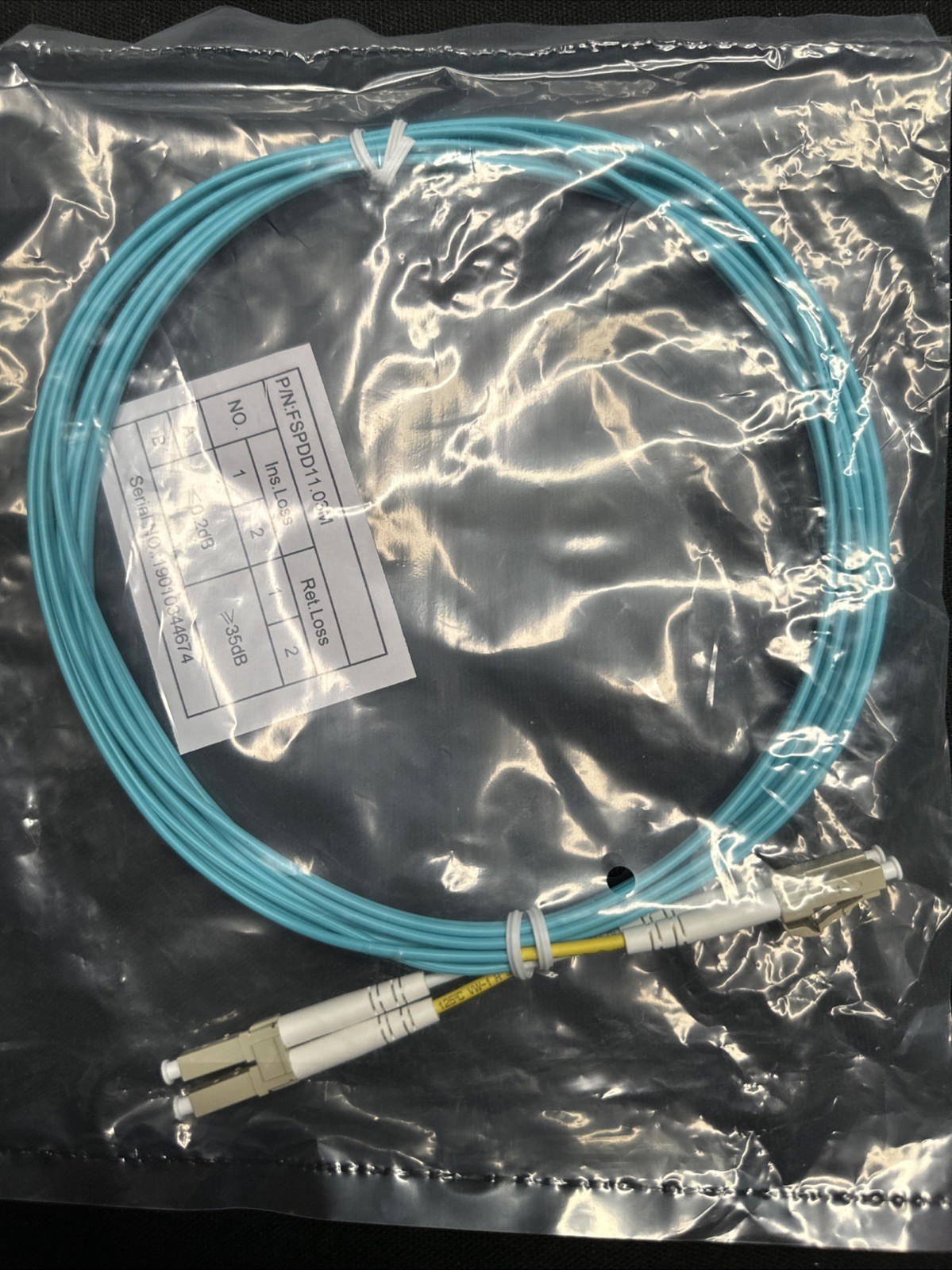 FS.COM Duplex Multimode Fiber Patch Cable Lot Of 10 Pieces