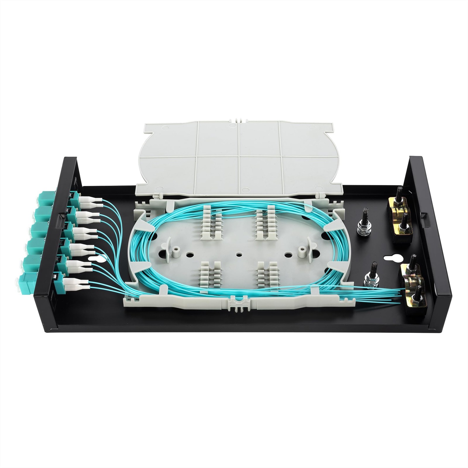 Optic Fiber Termination Box 6 Ports LC Multimode 12 Cores Wall Enclosure