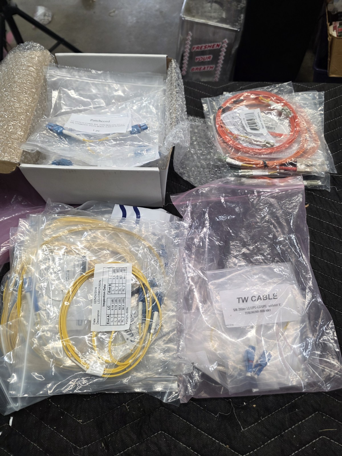 Lot Of 55 LC-LC Patch Cord Cables New Different Size And Length SX DX