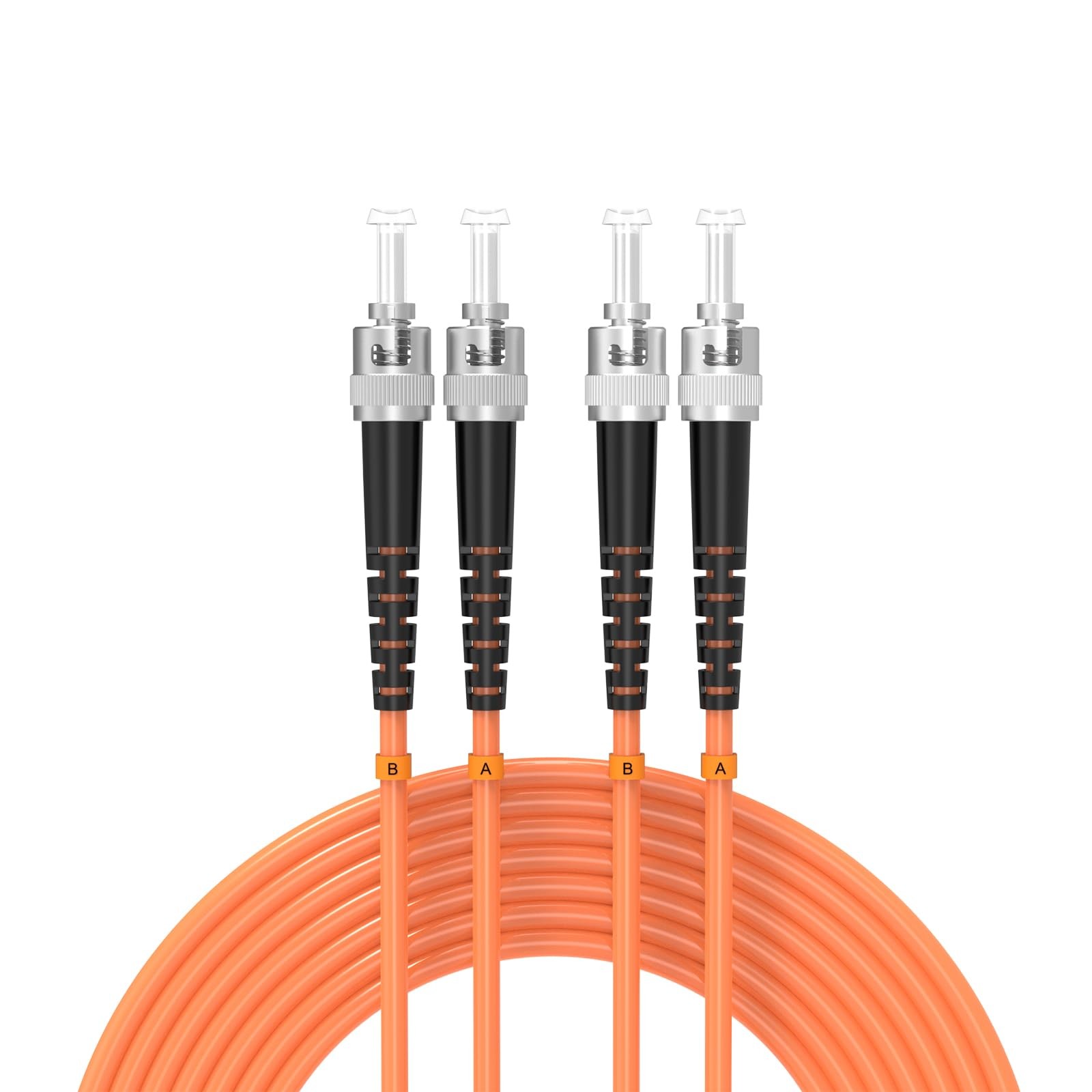6M 20FT ST/UPCST/UPC MultiMode Fiber Optic Cable OM1 Duplex 62.5/125um
