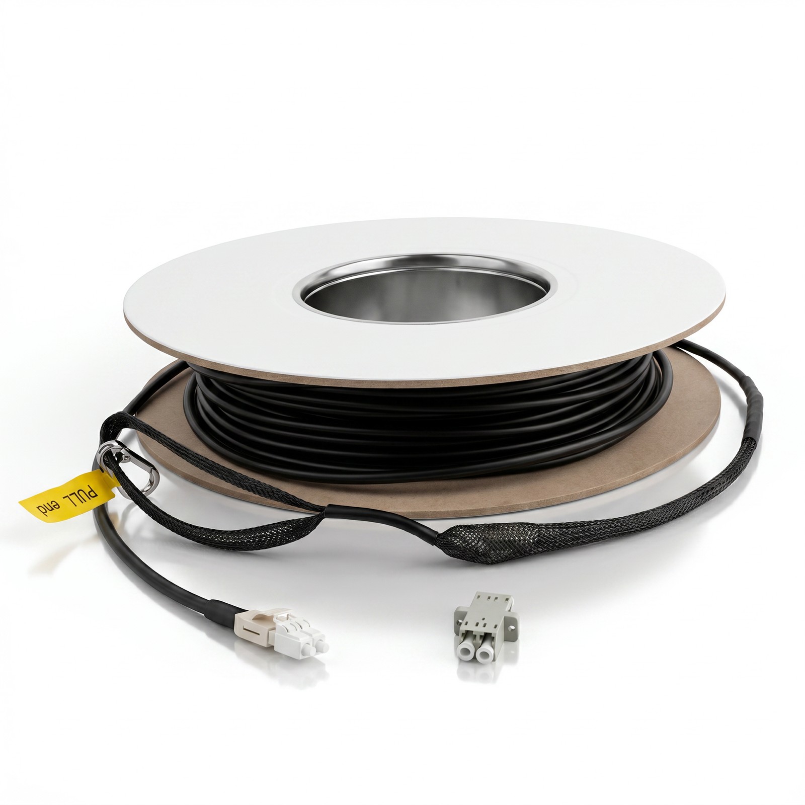 OM3 Multimode 2 Core LC to LC Armored Fiber Optic Patch Cable TPU 30M-150M