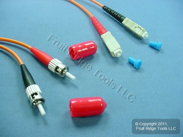 10M Leviton Fiber Optic Multi-Mode Duplex Patch Cable Cord ST SC 62mic CTD62-10M