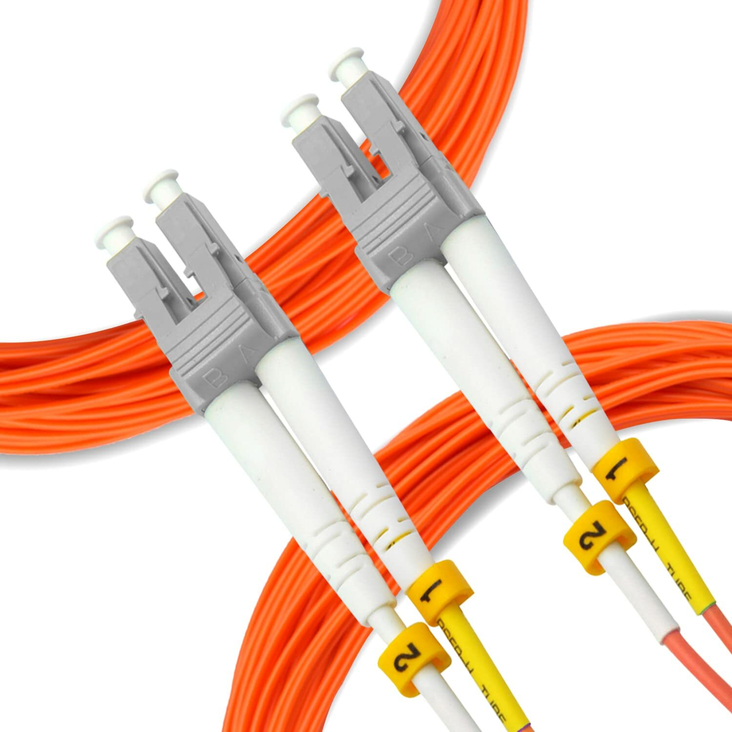 OM2 LC to LC Fiber Optic Patch Cable Multimode Duplex 50/125 Orange LC LC 1M-15M
