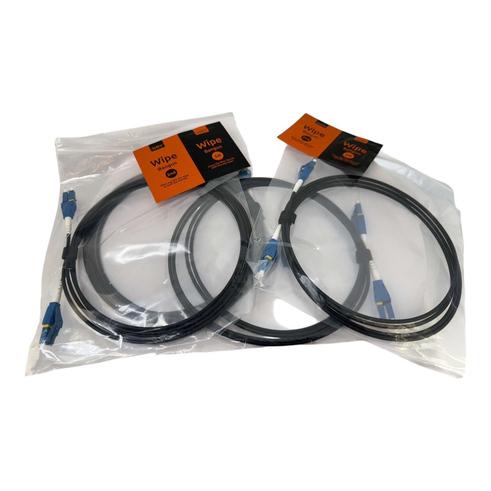 4 Pcs 6.5 ft Fiber Optic Cable Type: LC/UPC-LC/UPC DUPLEX SM- LSZH-G657A2-3.0