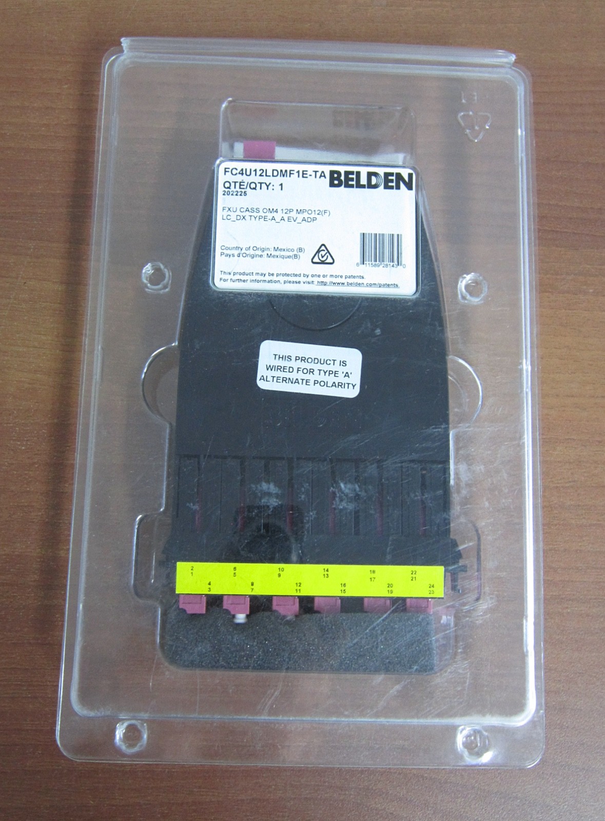 NEW Belden FC4U12LDMF1E-TA High-Density 12-Port Fiber Optic Cassette OM4 MPO12