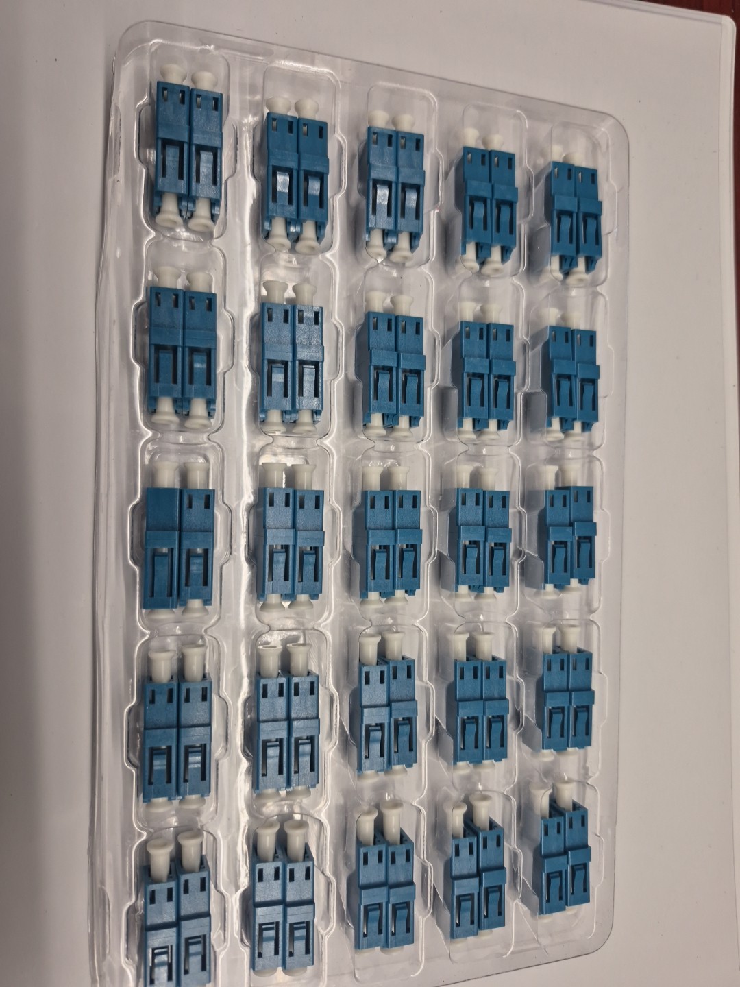 Simplex LC TO LC Adapters, Singlemode, No Flange, Zirconia Sleeve – 50 Pack