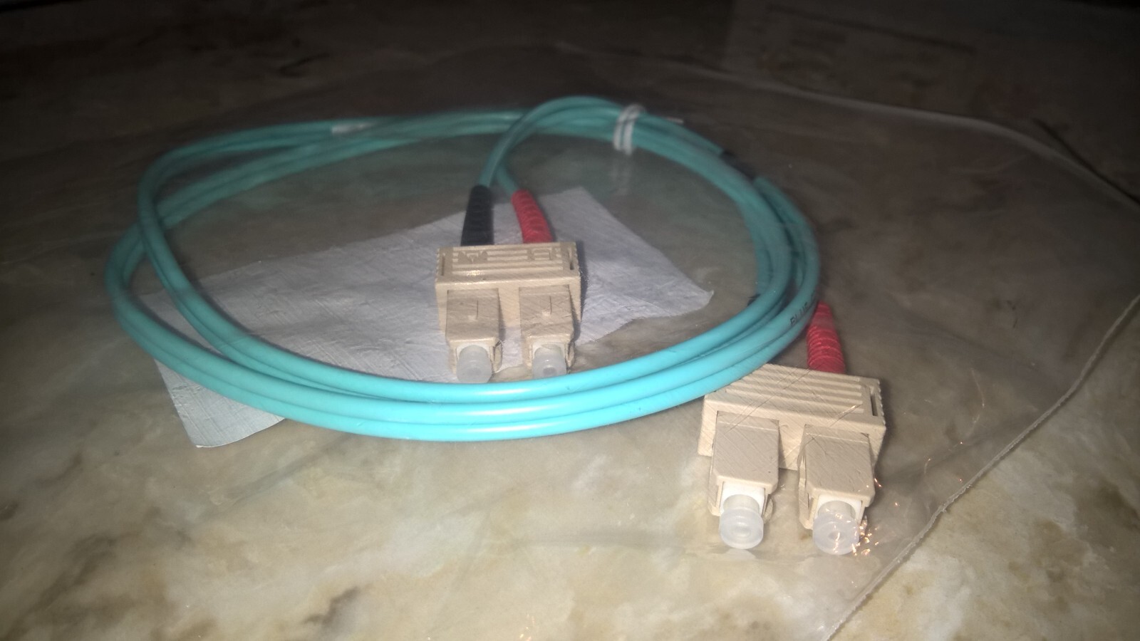 QTY AVAILABLE NEW 1m 3ft SC-SC Duplex Multimode 10GB Fiber Patch Cable Aqua SC