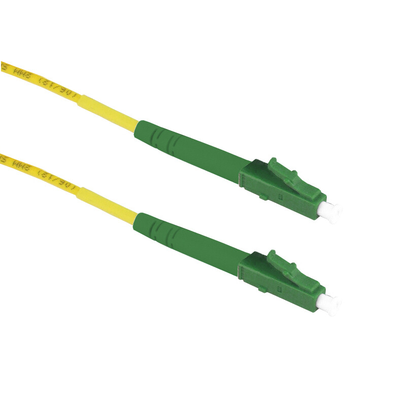 3m LC/APC-LC/APC Simplex 9/125 OS2 Singlemode Fiber Patch Cable OFNR Yellow 10FT
