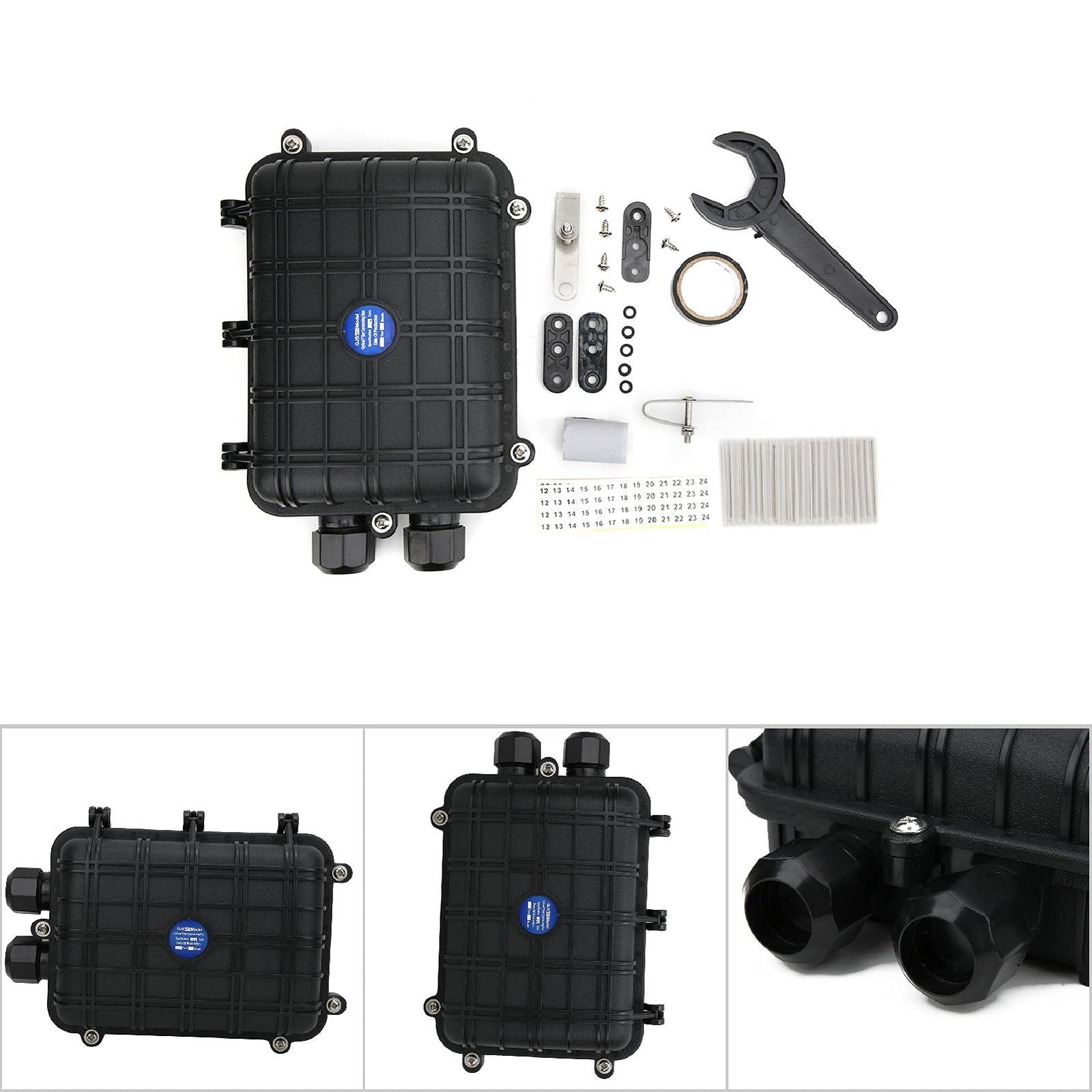 Fiber Termination Kit Splice Box 1 In Out Enclosure 24 Core Ip68 Cable