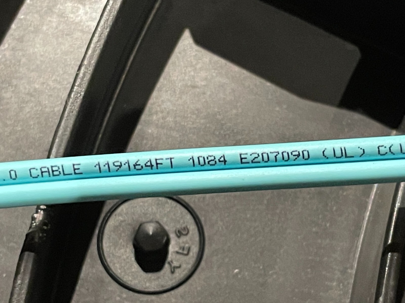 1084 E207090 Fiber Optic Cable, CORNING M50DX02CGNPA C(UL)PLUS Clear Curve OM3