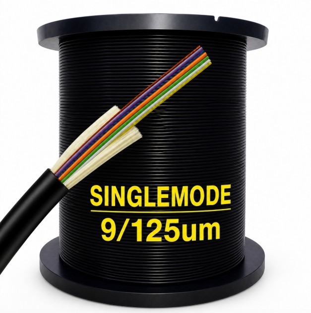 12 Fiber Indoor/Outdoor SMF-28 Corning Glass Fiber Optic Cable Riser Lot