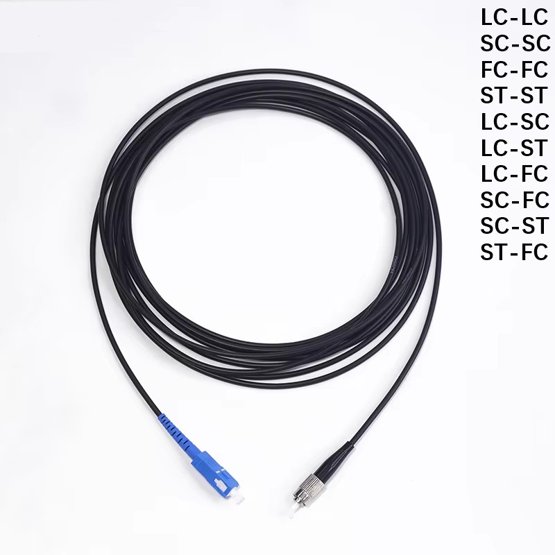 50m~200m Fiber Optic Patch Cord LC/SC/FC/ST UPC 3mm TPU SM Simplex Fiber Cable