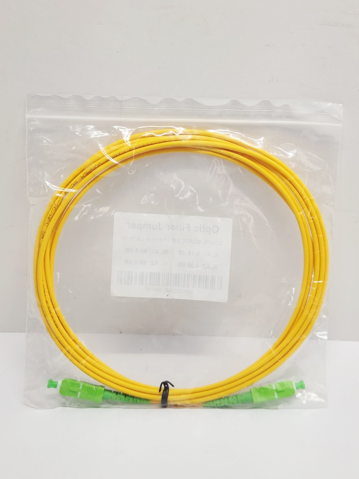 Fiber Optic Jumper Cable SC/APC-SC/APC Fiber Optic Patch Cord 3 M Long