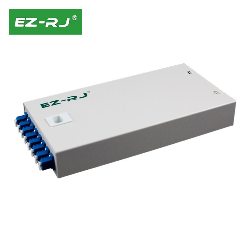 8-port LC fiber optic terminal box thickened 1.0MM full flange + pigtail box