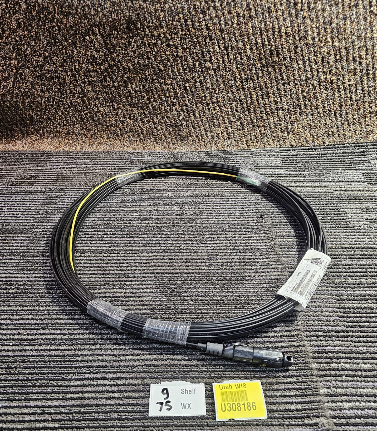 100FT Corning Fiber Optic Cable 434401EB4R2100F-P Black