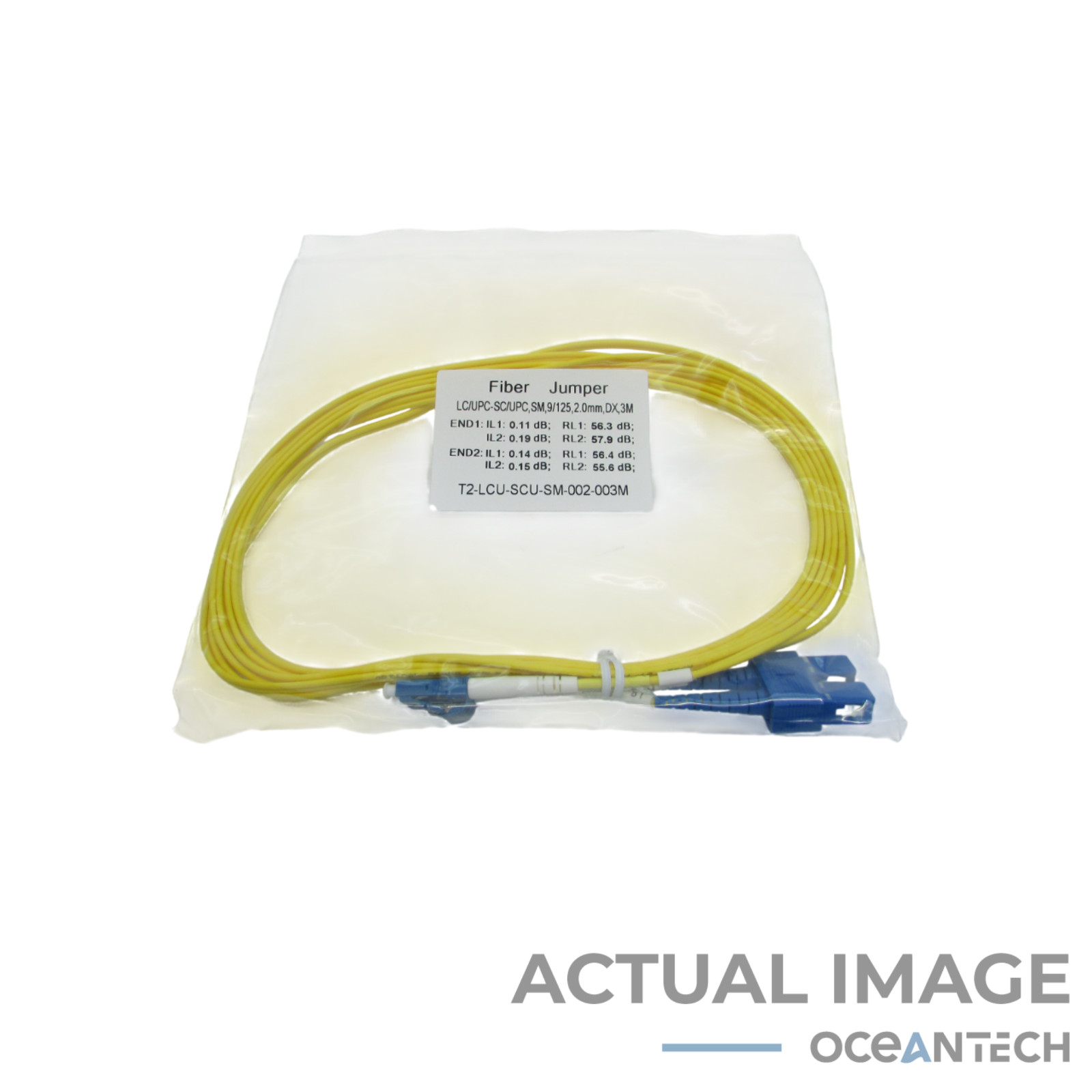 New 3M LC/UPC-SC/UPC SM 9/125 2.0mm Yellow Fiber Jumper
