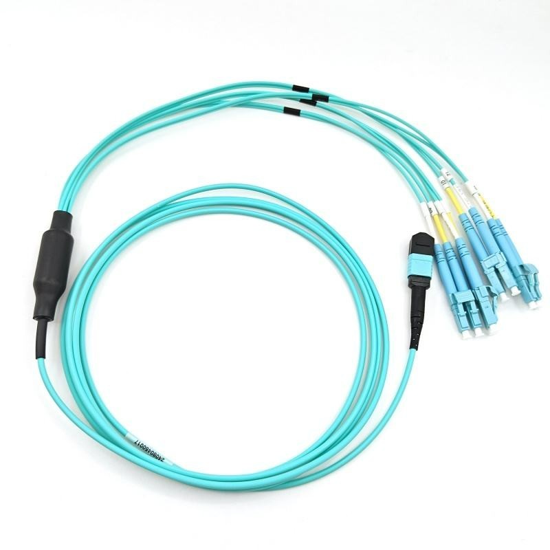 MPO Fiber Cable 8 Cores MPO Female/Male to LC Breakout Multimode OM4 Patch Cord