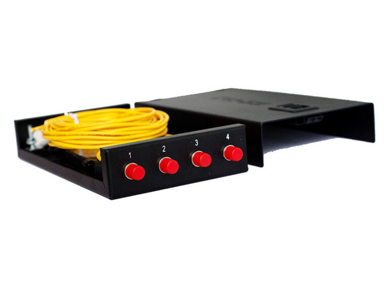 4-port FC fiber optic terminal box thickened 1.0MM including flange + pigtail