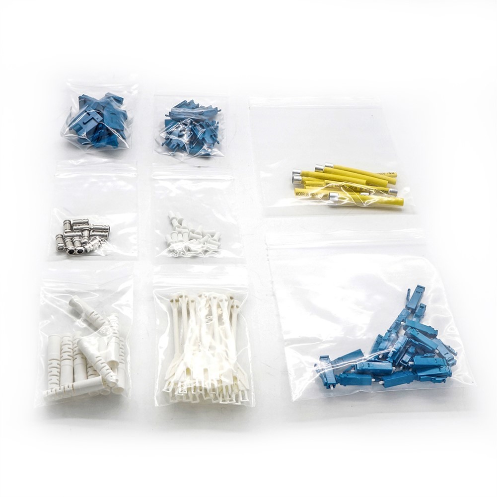 10 Pcs LC/UPC Single-Mode DX Uniboot Pull-Push Tab Connector 3.0mm Blue & White