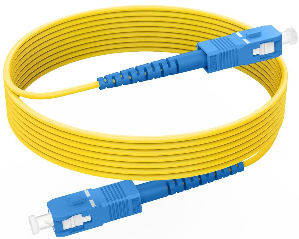 3ft/1m SC to SC Fiber Optic Internet Cable, OS2 Single Mode Fiber Patch Cable…