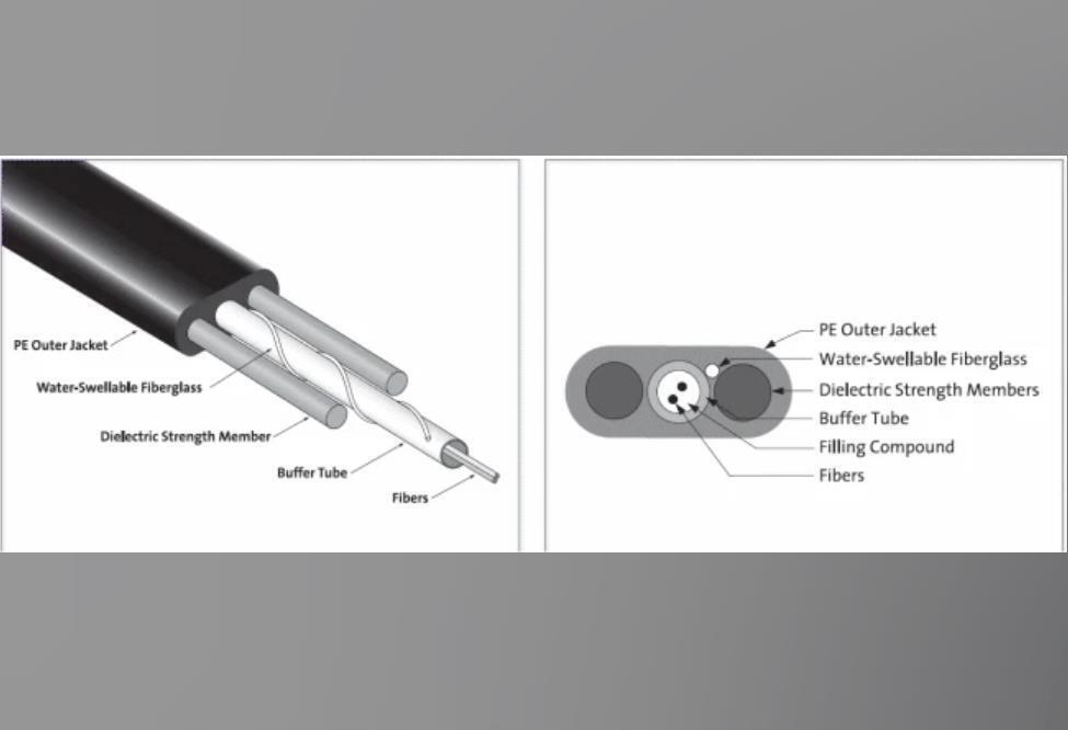 OptiTap Compatible to Blunt Flat Drop Cable Assembly 1 Fiber Singlemode 100 ft
