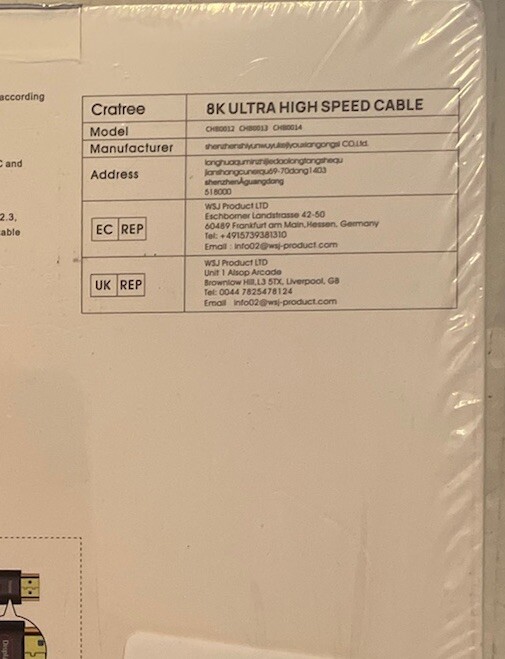 8K Ultra High Speed Fiber Optical HDMI Cable 50’