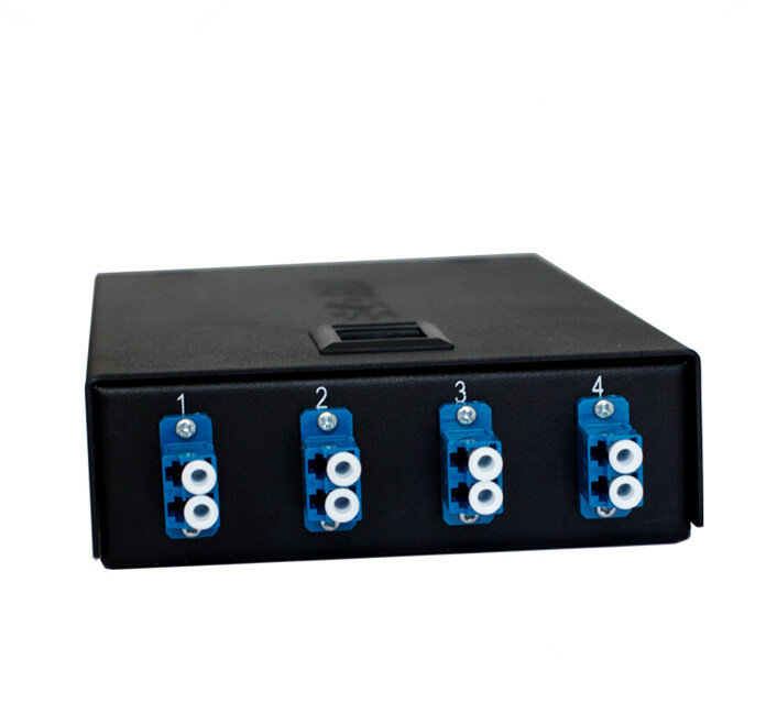 4-port LC fiber optic terminal box thickened 1.0MM including flange + pigtail