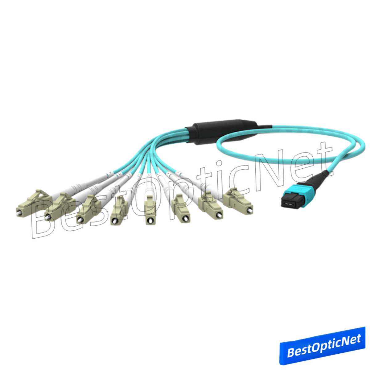 1-15m MPO to LC OM3 8 12 Core Branch optical fiber patch cord 40G to 10G Lot