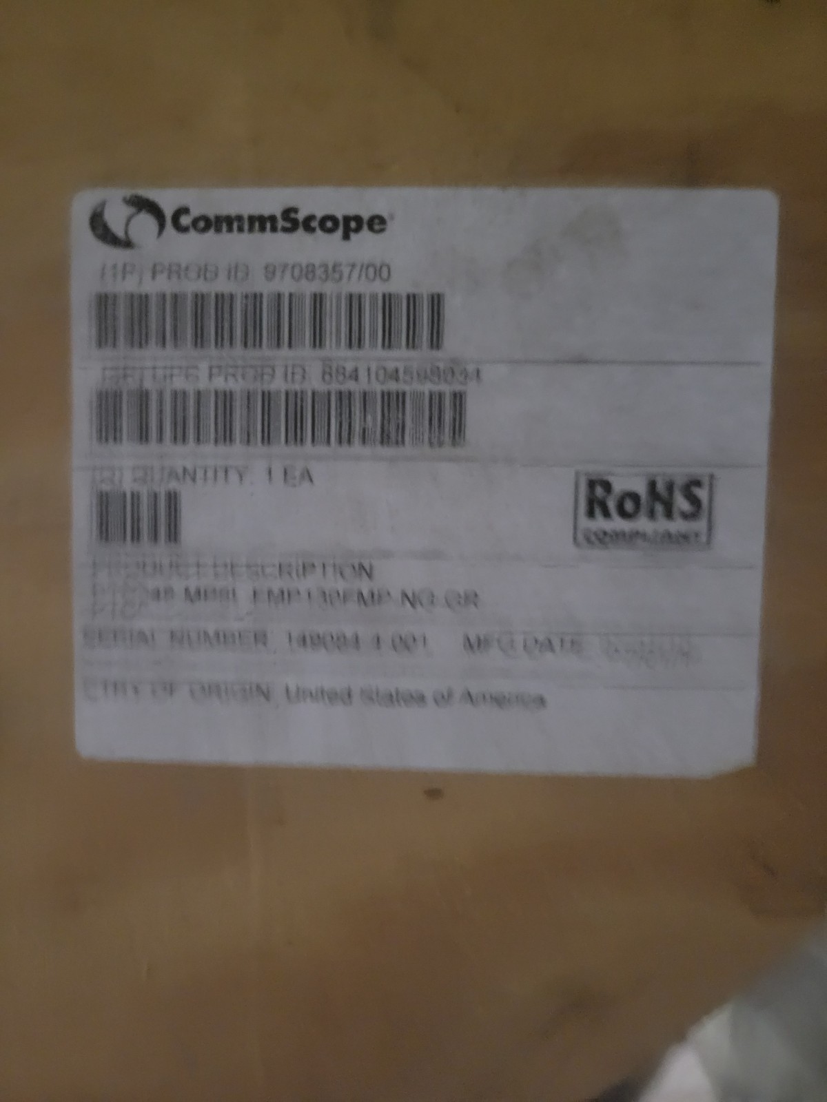 CommScope OM2 Two-Fiber Multimode Fiber-Optic Cable – Purple – 1,000-Foot Spool