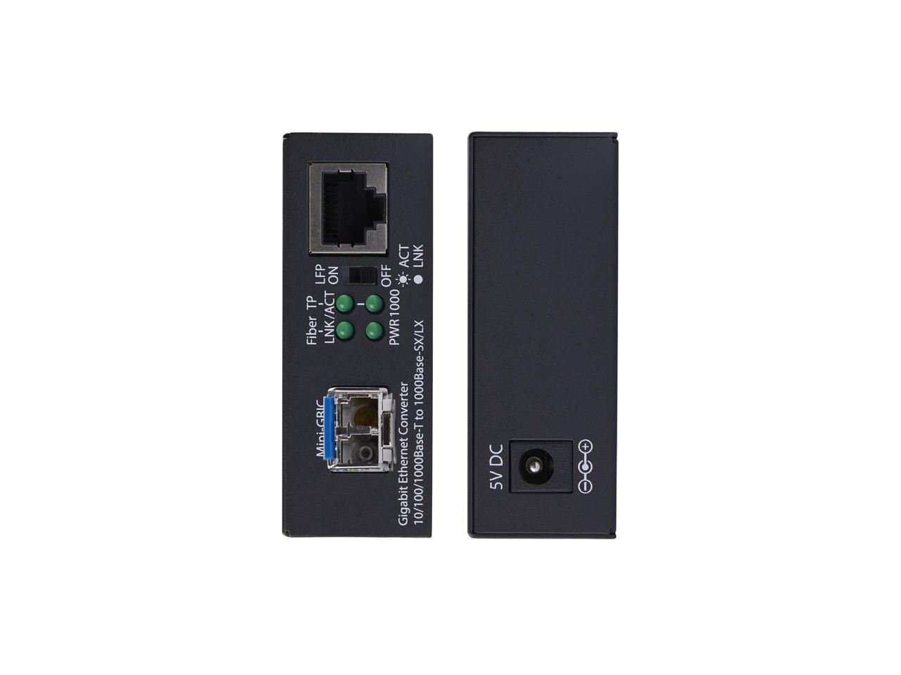StarTech.com Gigabit Singlemode (SM) LC Fiber Media Converter, 10/100/1000 Mbps,