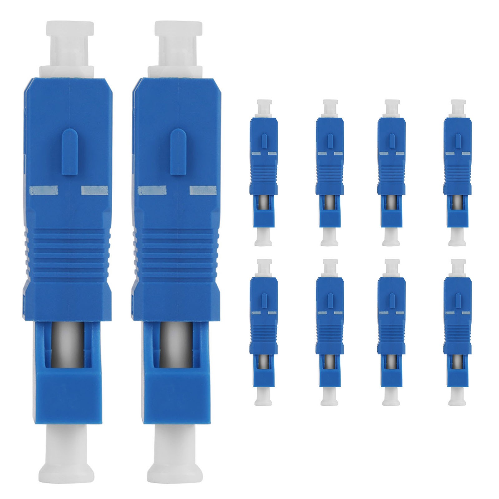 10-Pack SC To LC Fiber Optic Adapter Converter Single Mode (SC Male/LC Female)