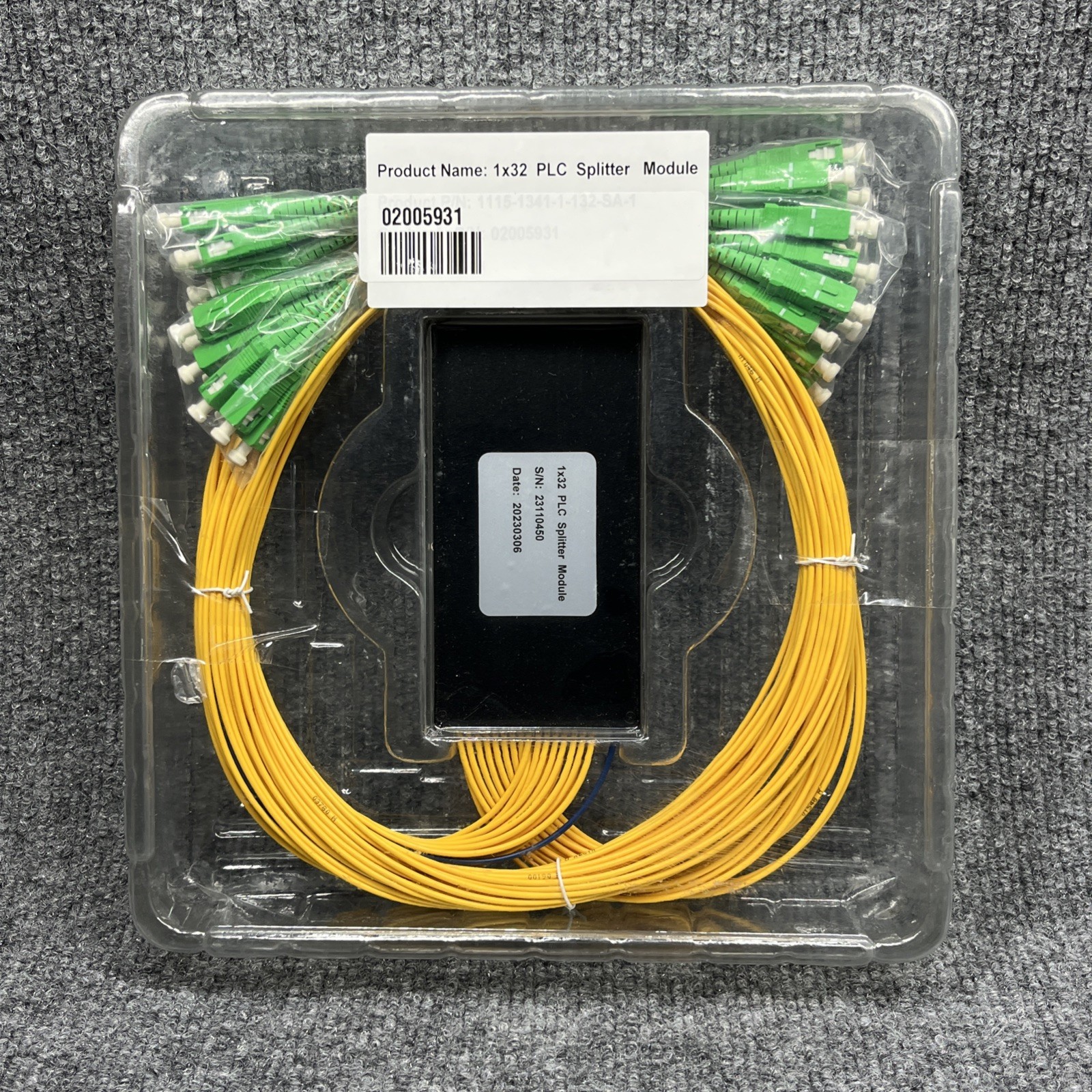 Optical Splitter Module PLC Box Type 1×32 SC/APC Fiber Optic Singlemode
