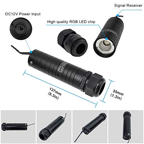 6W RGBW Fiber Optic Curtain Light Kit, Bluetooth Waterfall 200pcs*0.03in*6.5ft