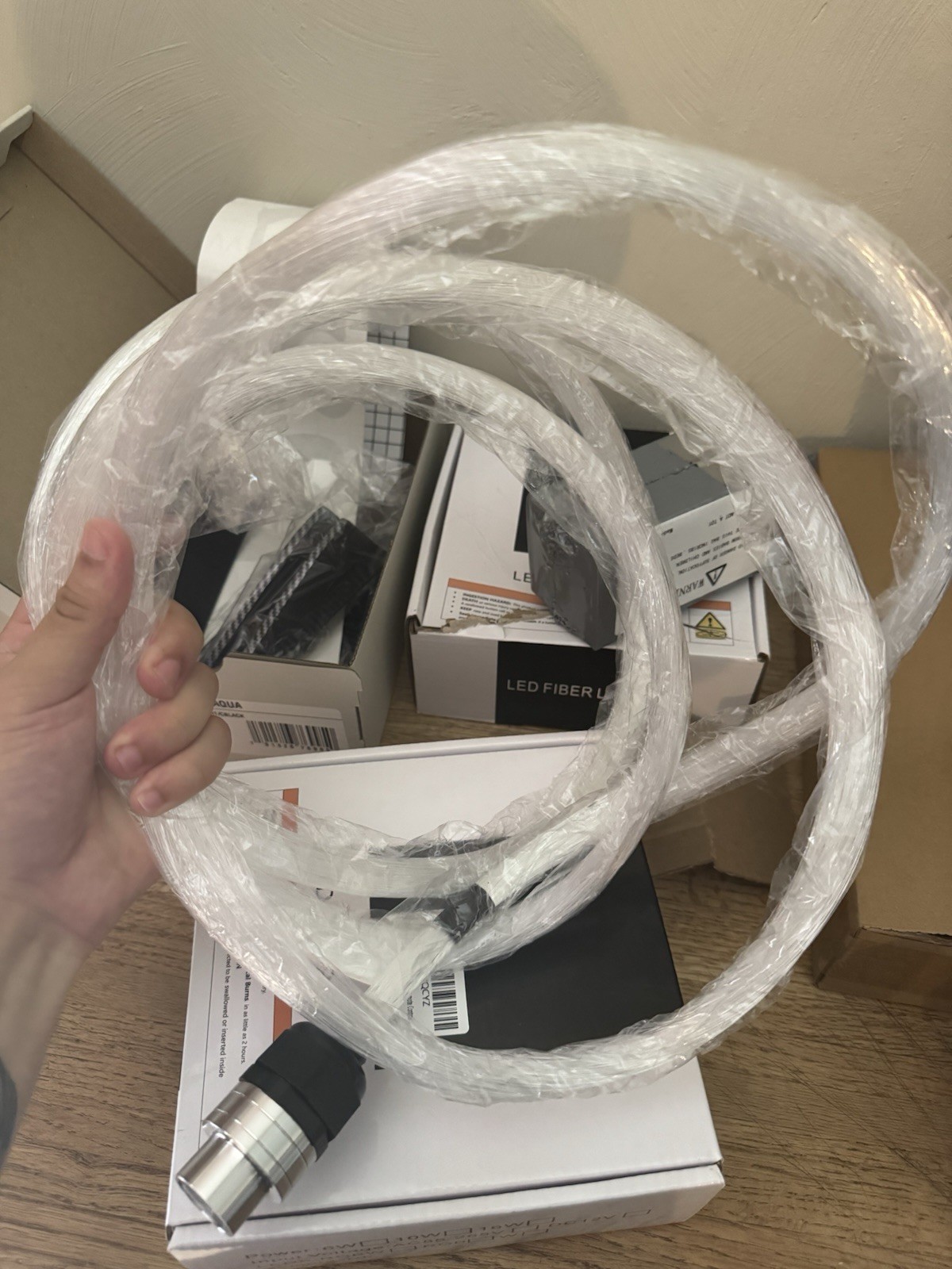 200 piece RGBW LED Fiber Optic Optical Fiber Cable Multi-Strand Clear Raw Fiber