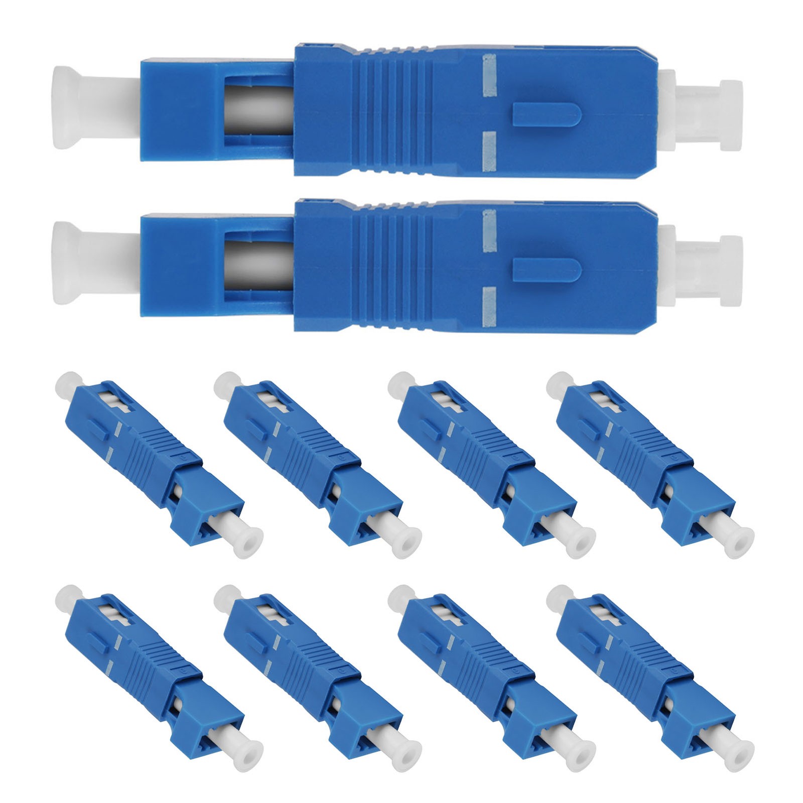 10-Pack SC To LC Fiber Optic Adapter Converter Single Mode (SC Male/LC Female)