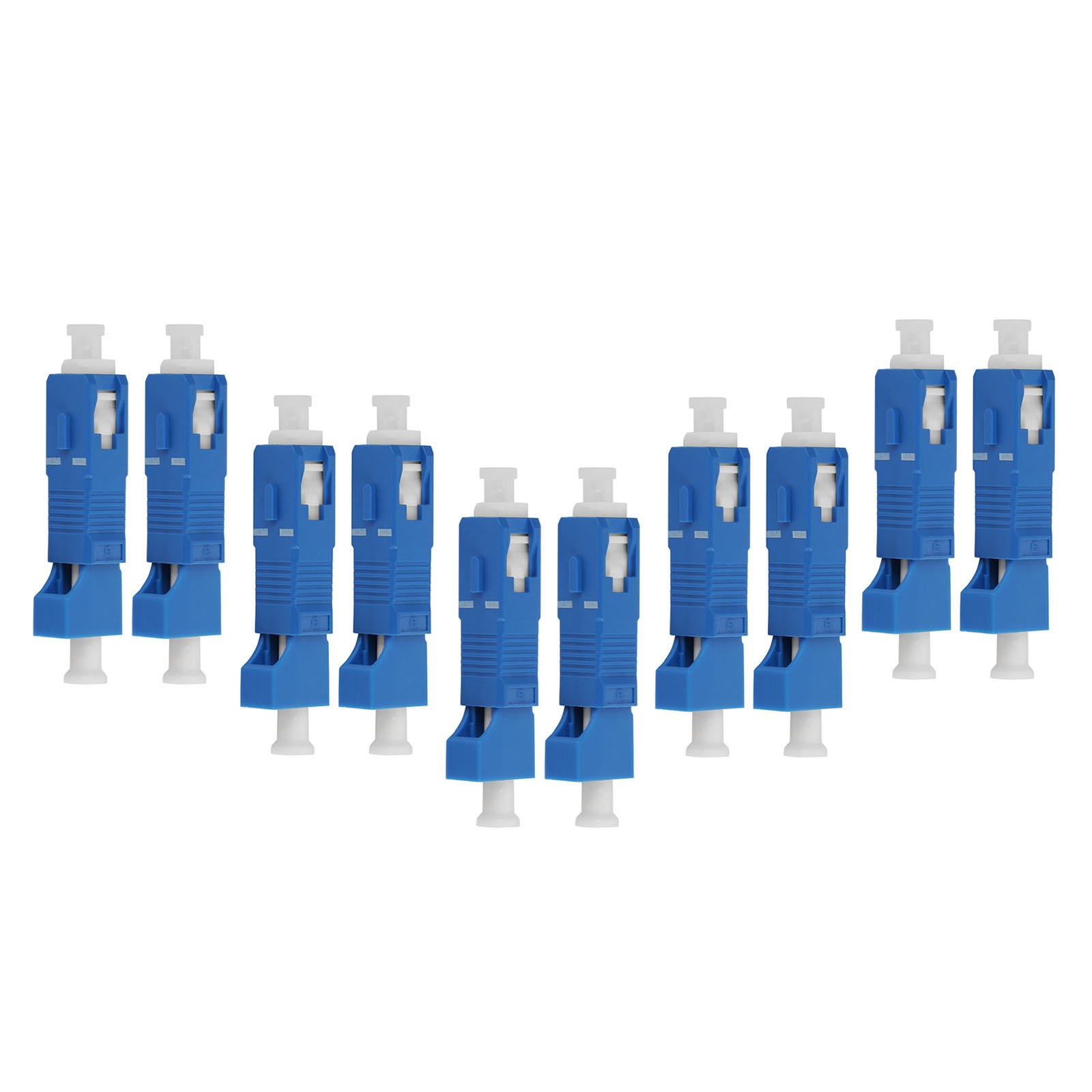 10-Pack SC To LC Fiber Optic Adapter Converter Single Mode (SC Male/LC Female)