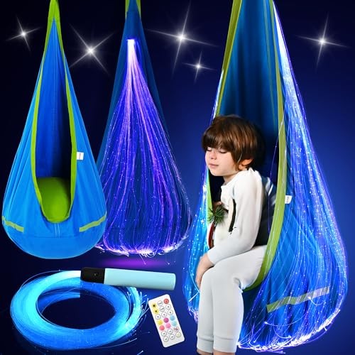 Pod Swing Featuring Fiber Optic with 10 Colors and 17 Effects. Sensory Blue
