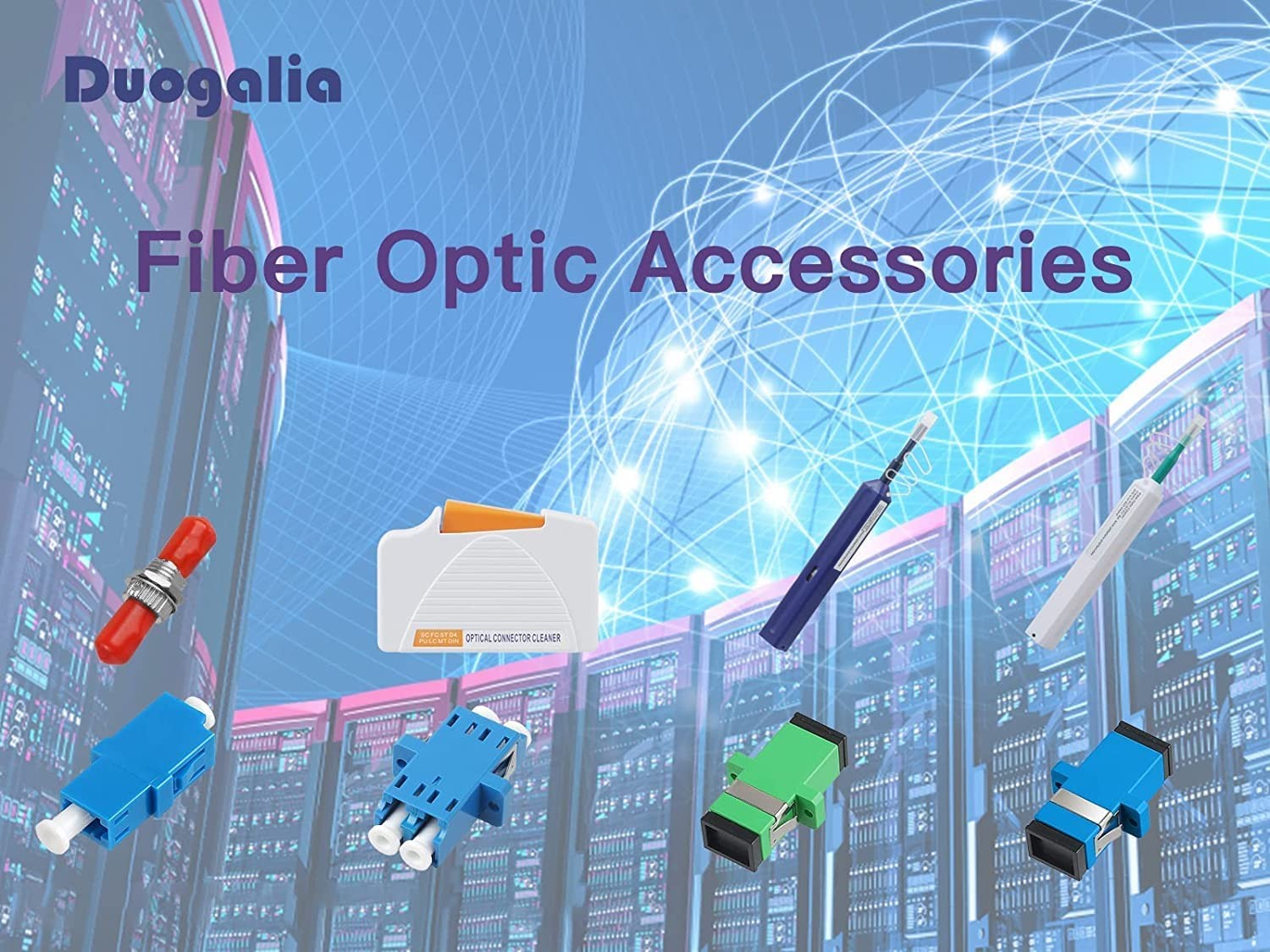 4 Pack FC/APC Male to LC/APC Female Single Mode 9/125um Hybrid Optical Fiber …